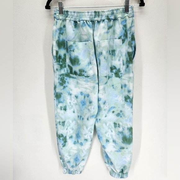 Zara Tie Dye Joggers Womens Small Blue Green Lightweight - Picture 2 of 10